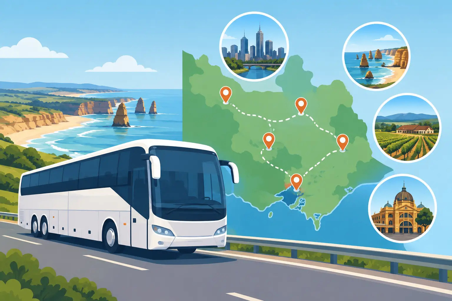 Plan a Multi Stop Bus Charter Across Victoria